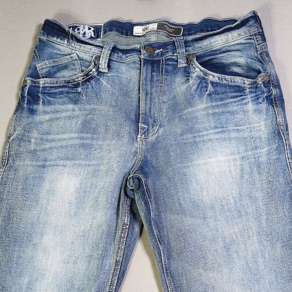 Rock & Republic jeans straight men's size 34X34 acid washed blue - Picture 2 of 15